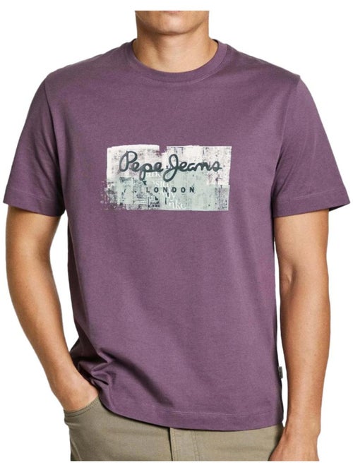 T-shirt Masculina Violeta Pepe Jeans Connor - Kiabi