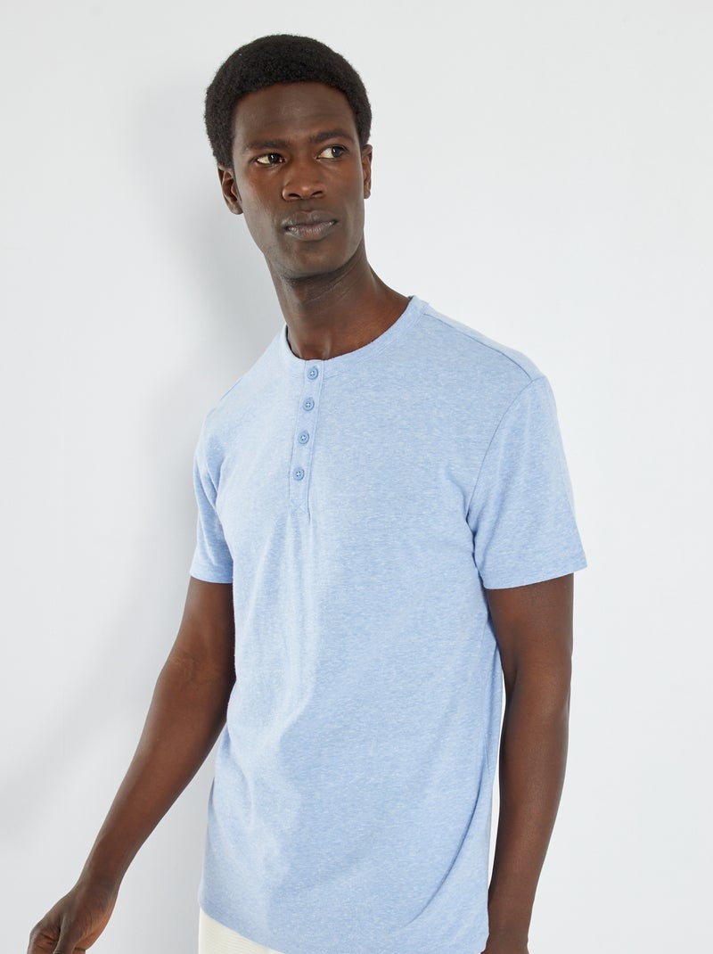T-shirt matizada AZUL - Kiabi