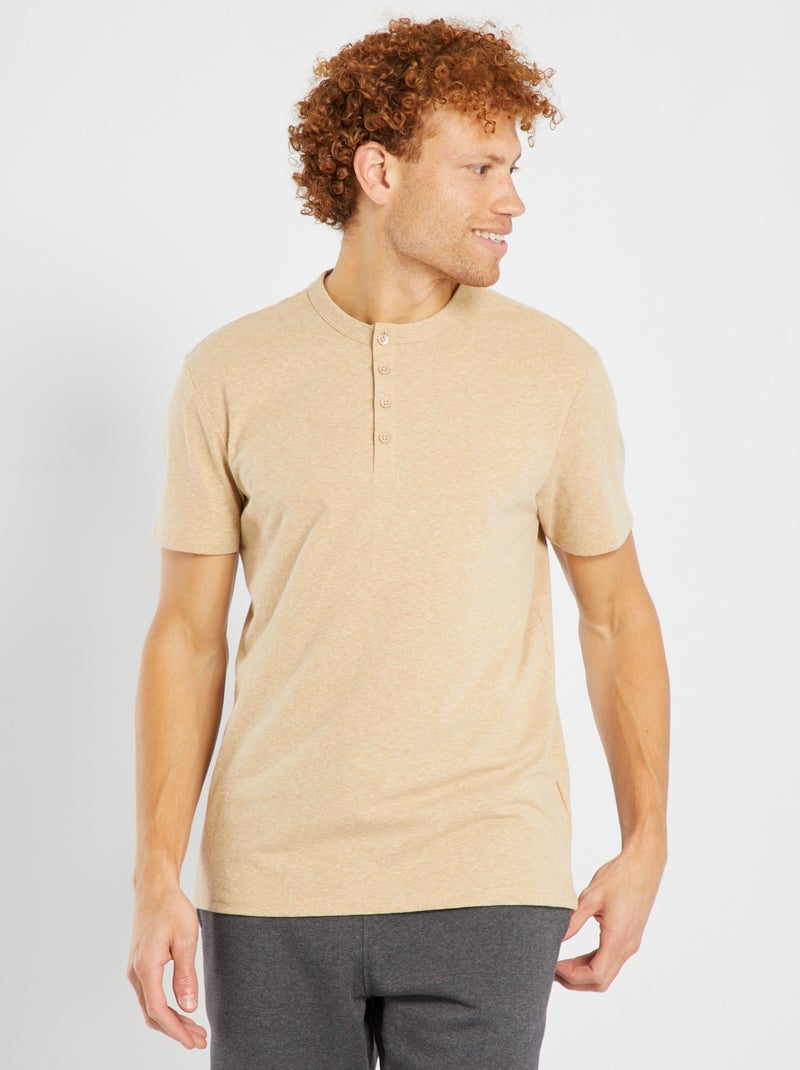 T-shirt matizada BEGE - Kiabi