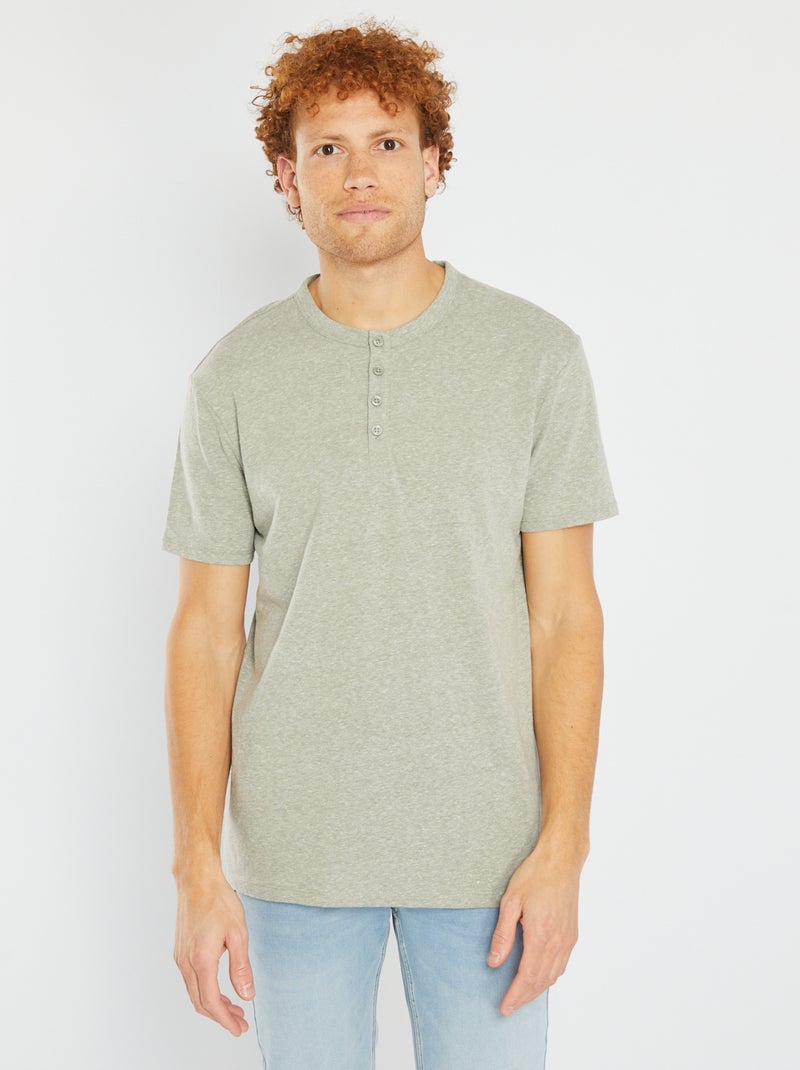 T-shirt matizada Cinza - Kiabi