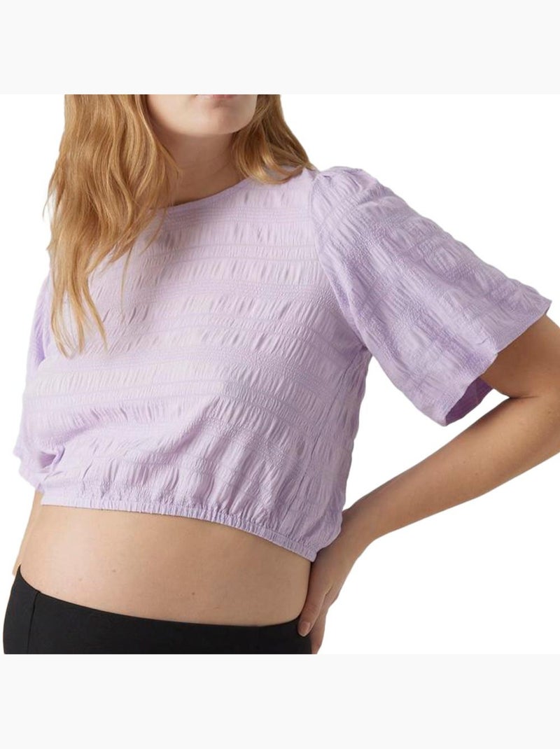T-Shirt Mauve para Mulher Mamalicious Beau Roxo - Kiabi