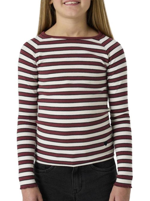 T-Shirt Menina Bordô/Branco Name it Tala - Kiabi T-Shirt Menina Bordô/Branco Name it Tala - Kiabi
