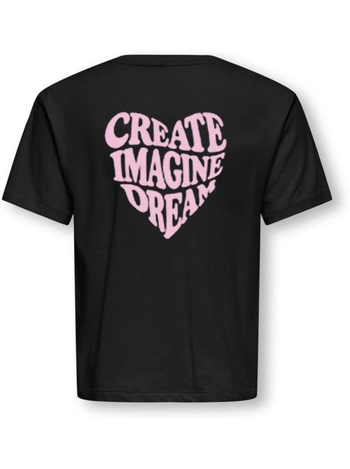 T-shirt menina kids only sille amor life preto - Kiabi T-shirt menina kids only sille amor life preto - Kiabi