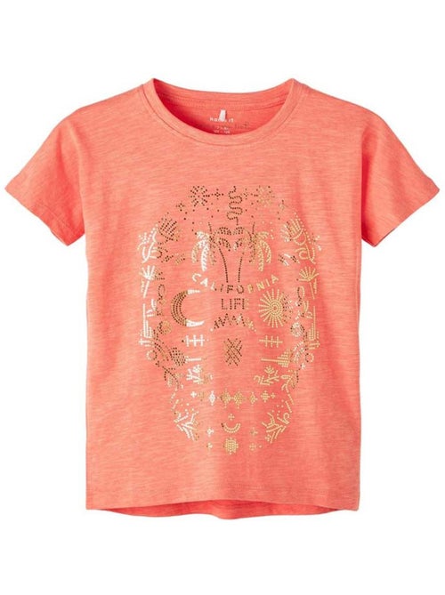 T-shirt Menina Laranja Name It Falivibes - Kiabi