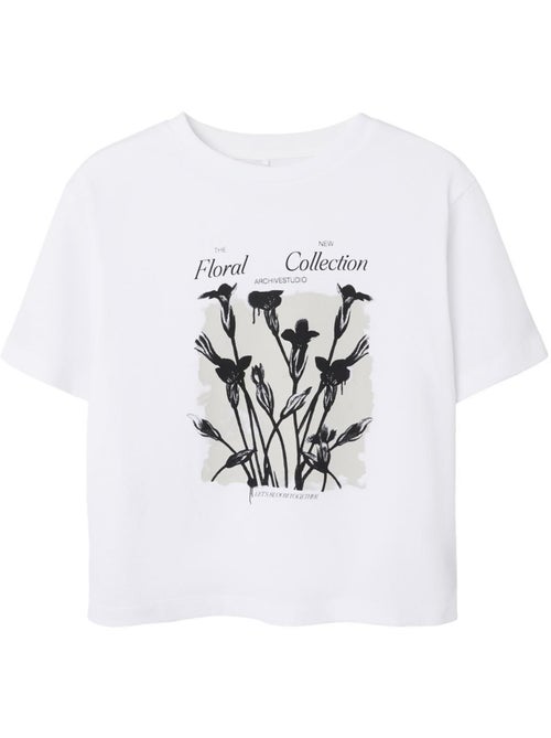 T-shirt Menina Name it Agmar Branco - Kiabi