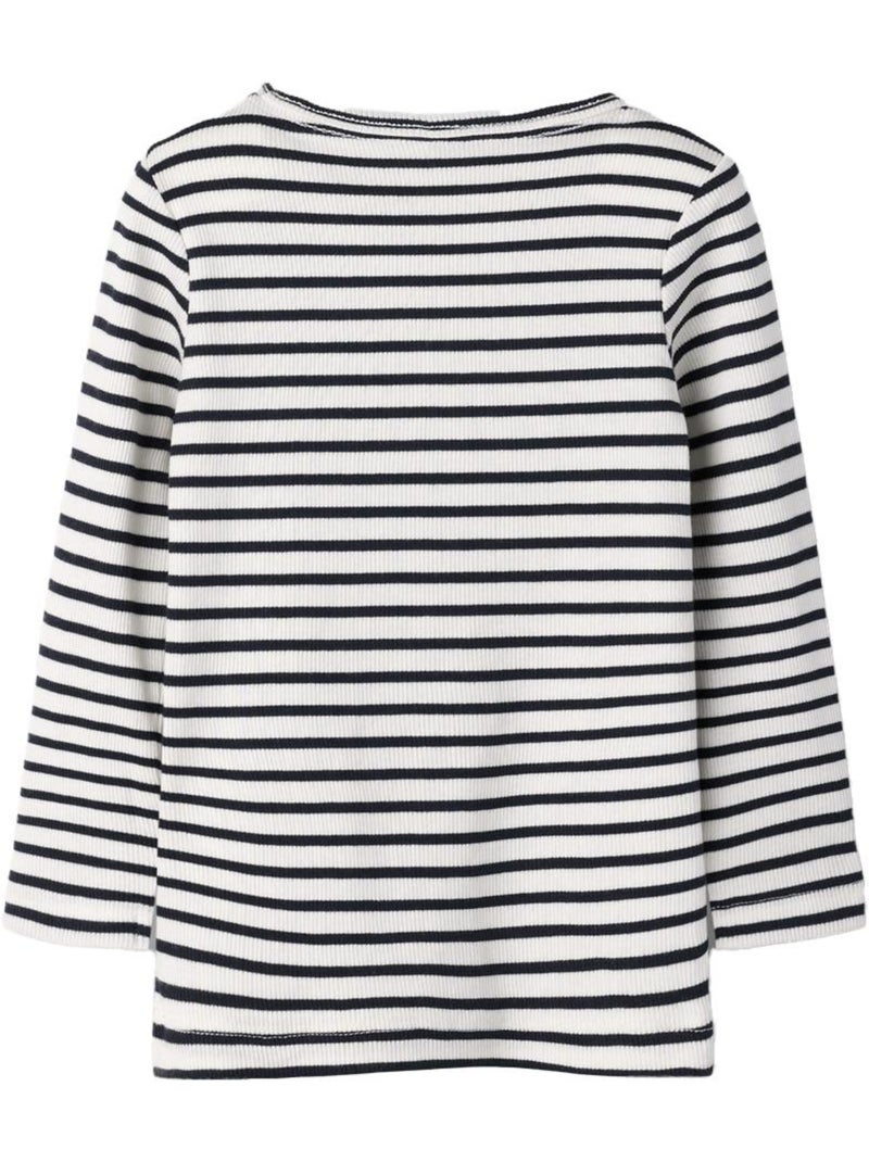 T-shirt Menina Name It Bani Manga Comprida Azul/Branco Azul - Kiabi