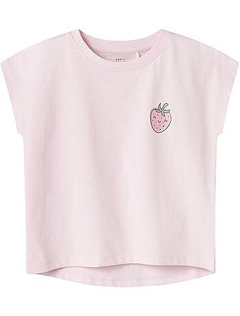 T-Shirt Menina Name it Capsl Rosa