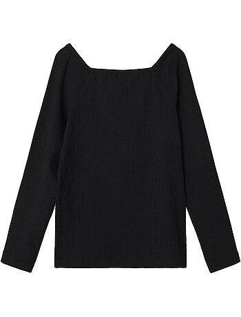 T-shirt de Manga Comprida Branca para Menina Name it Fotilia