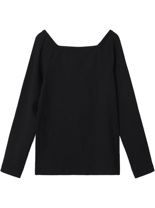 T-shirt Menina Name It Fotilia Manga Comprida Preto - Kiabi