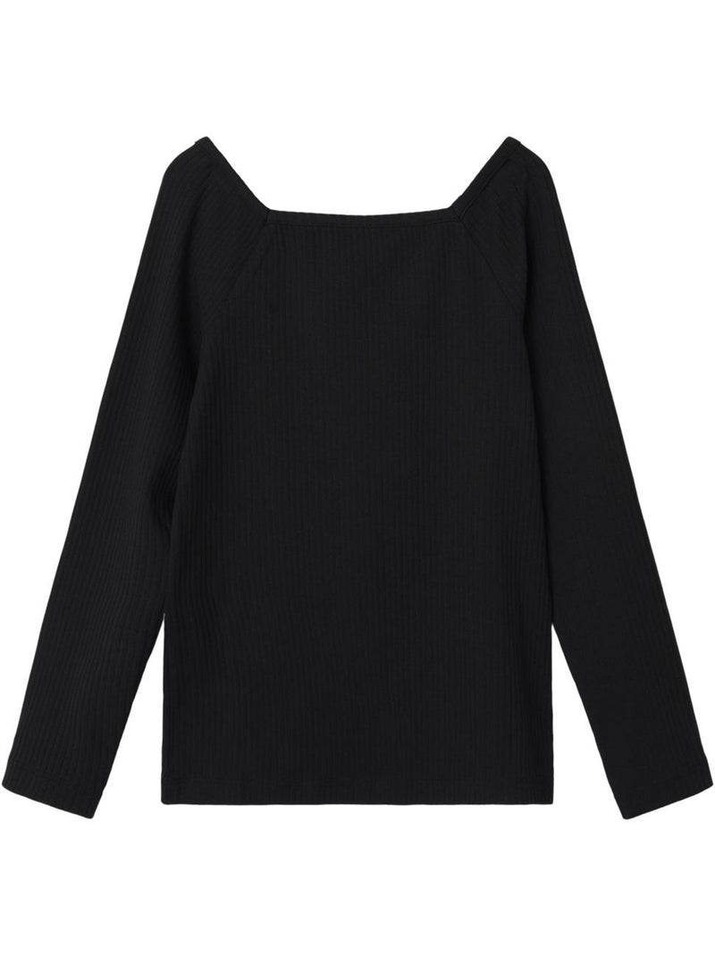 T-shirt Menina Name It Fotilia Manga Comprida Preto Preto - Kiabi