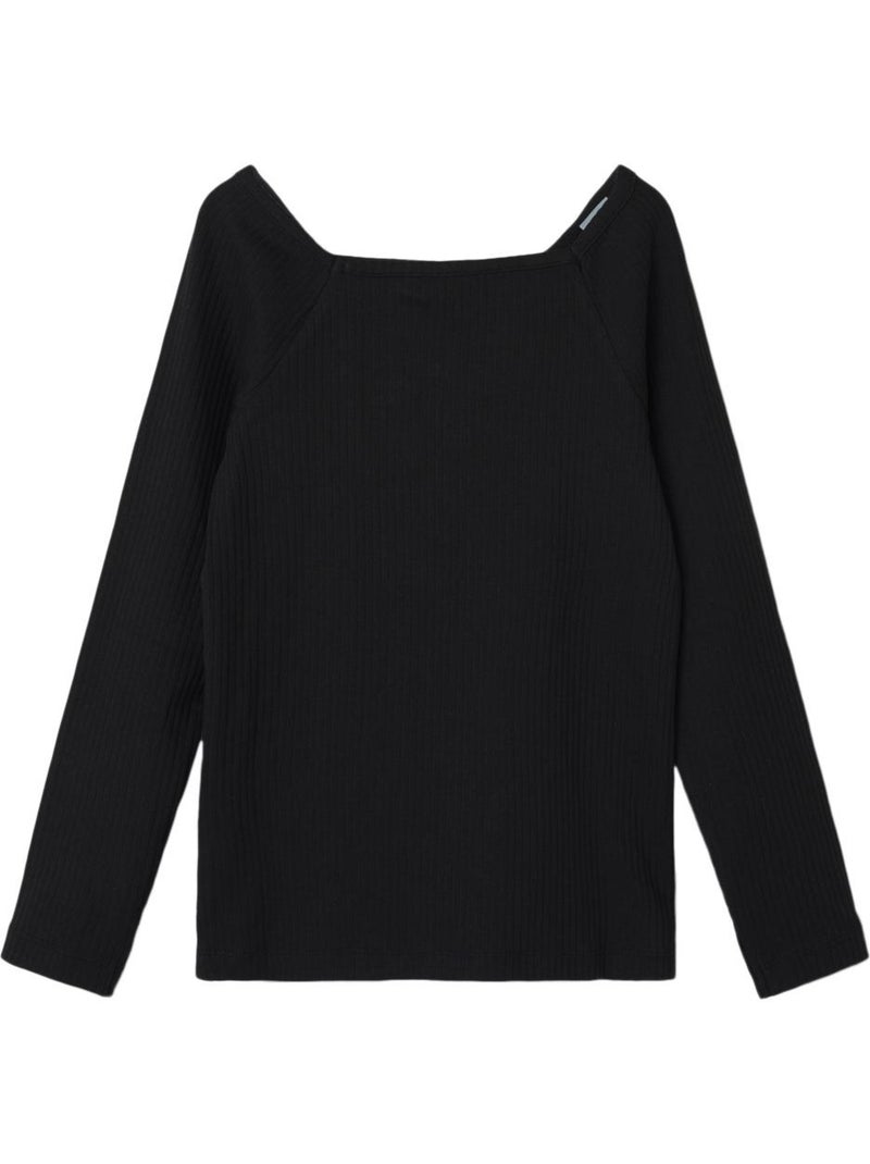 T-shirt Menina Name It Fotilia Manga Comprida Preto Preto - Kiabi