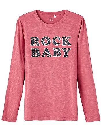 T-shirt Menina Name It ROCK Rosa
