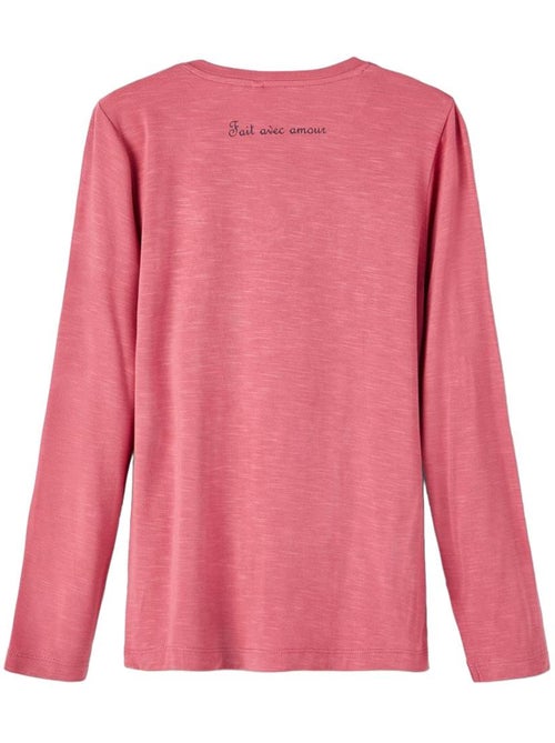 T-shirt Menina Name It ROCK Rosa - Kiabi