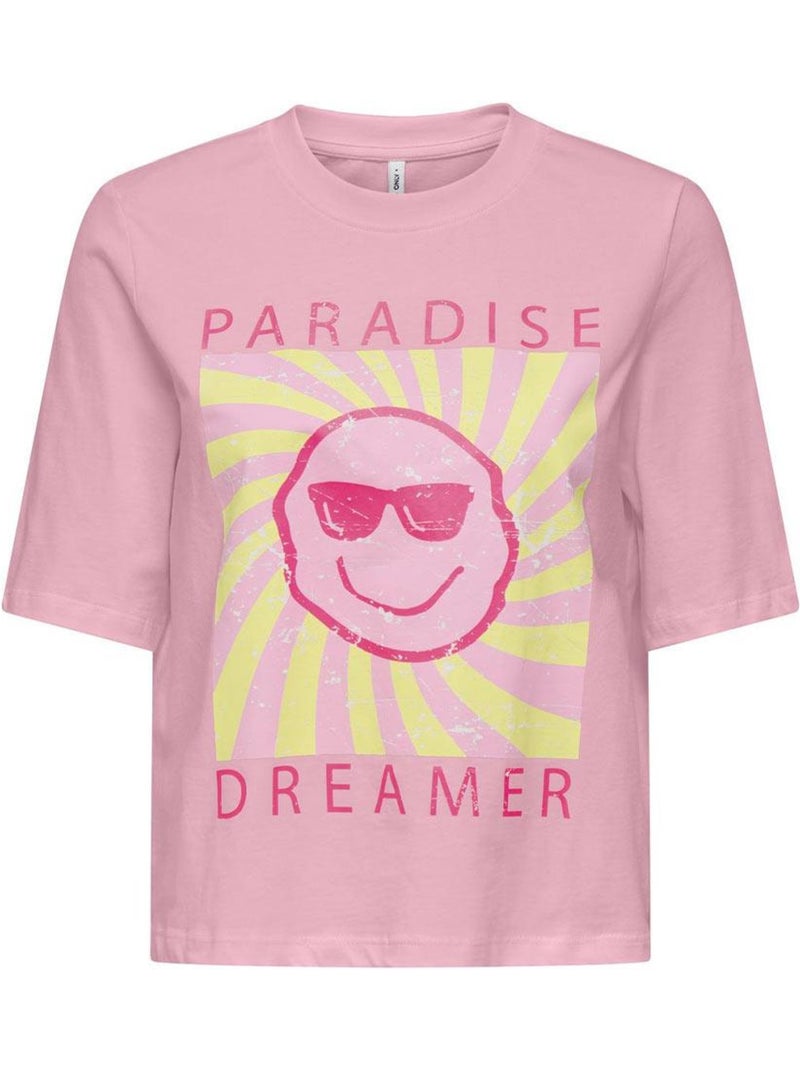 T-shirt Menina Rosa Kids ONLY Carty-sun Rosa - Kiabi
