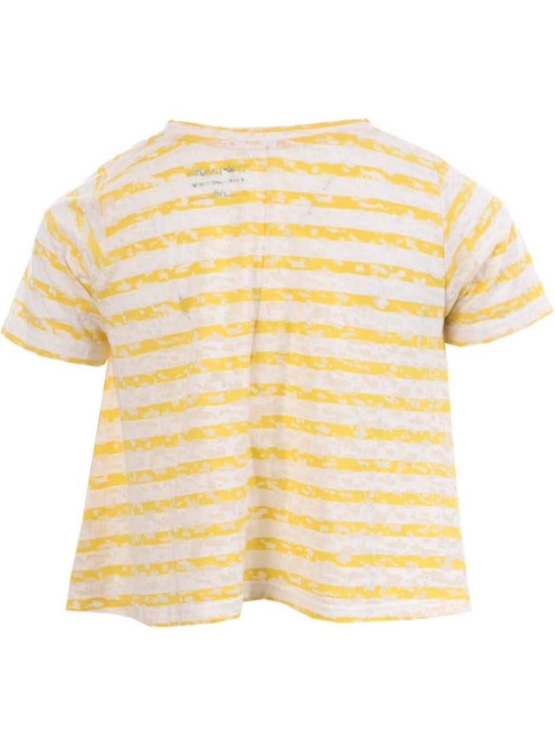 T-shirt menina teddy smith marino amarelo às riscas Amarelo - Kiabi