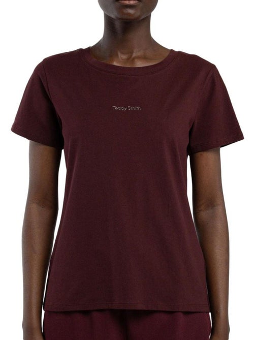 T-shirt menina teddy smith ribelles bordô - Kiabi