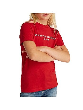 T-Shirt Menina Tommy Hilfiger Script Vermelha