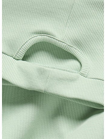 T-Shirt Menina Verde com Recorte Kids ONLY