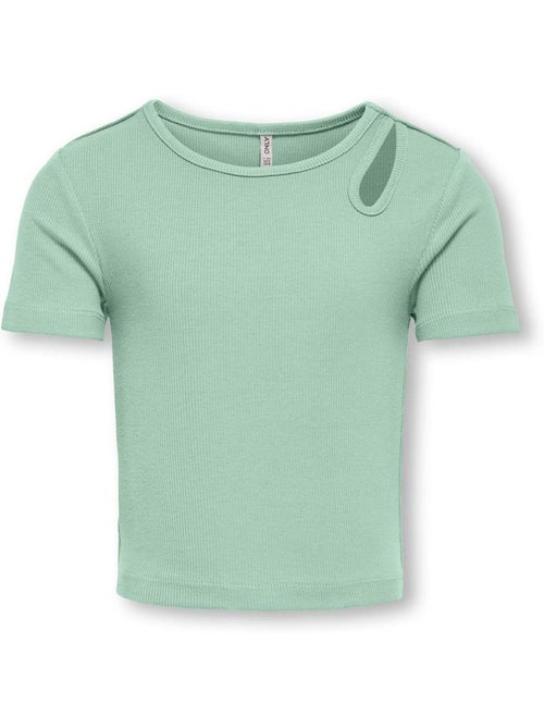 T-Shirt Menina Verde com Recorte Kids ONLY - Kiabi