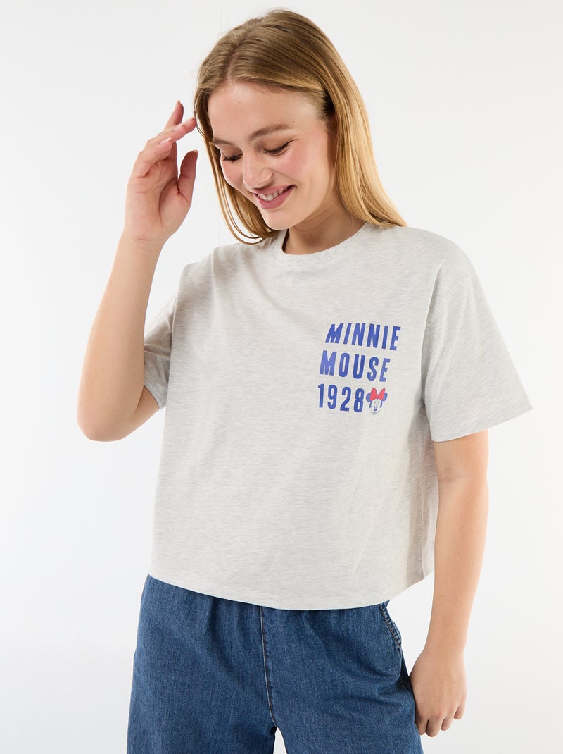 T-shirt mesclado 'Minnie' Cinza - Kiabi