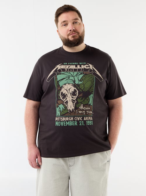 T-shirt Metallica de manga curta - Kiabi