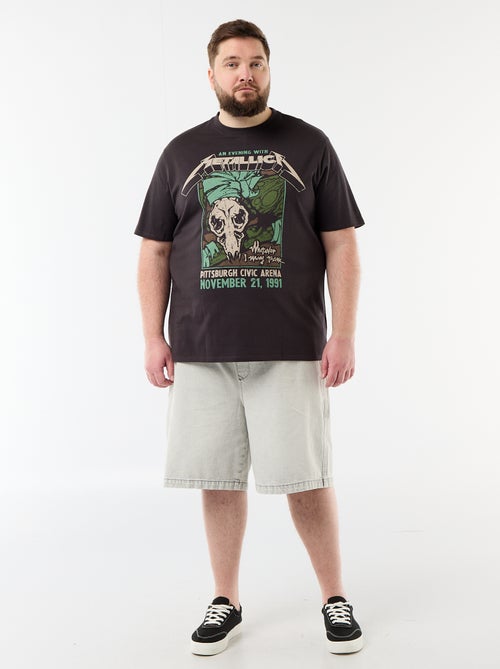 T-shirt Metallica de manga curta - Kiabi