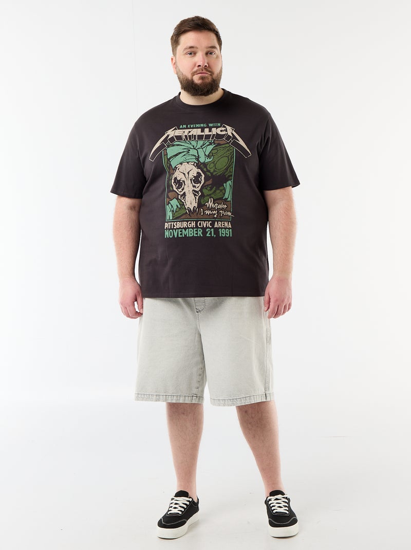 T-shirt Metallica de manga curta Preto - Kiabi