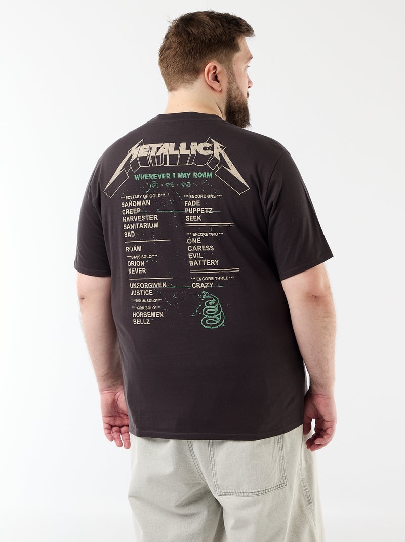 T-shirt Metallica de manga curta Preto - Kiabi
