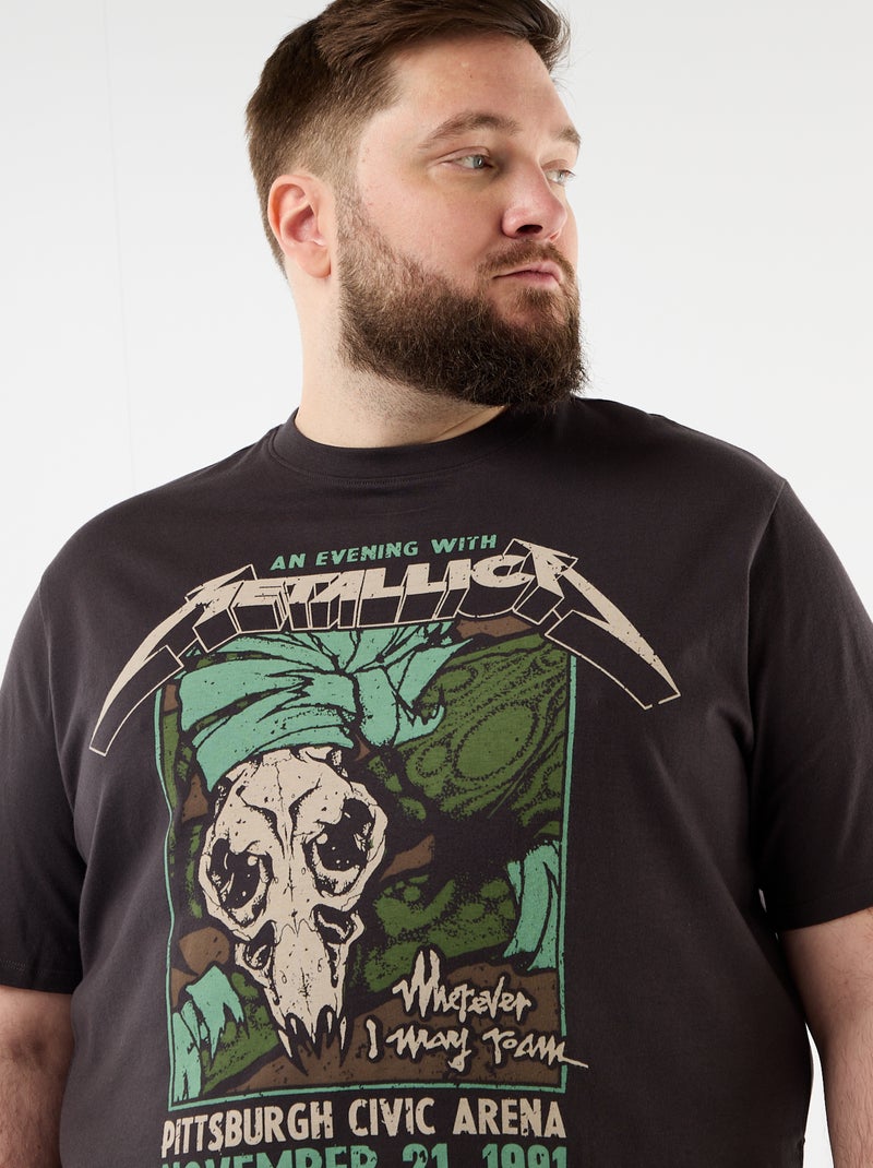 T-shirt Metallica de manga curta Preto - Kiabi