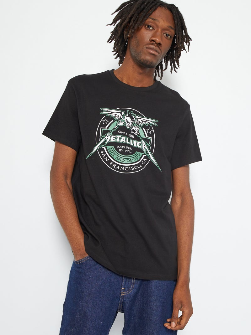 T-shirt 'Metallica' em jersey Preto - Kiabi