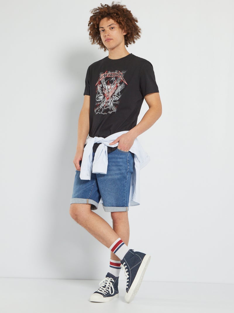 T-shirt 'Metallica' em malha jersey Preto - Kiabi