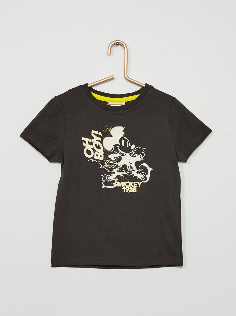 T-shirt 'Mickey' com gola redonda CINZA - Kiabi