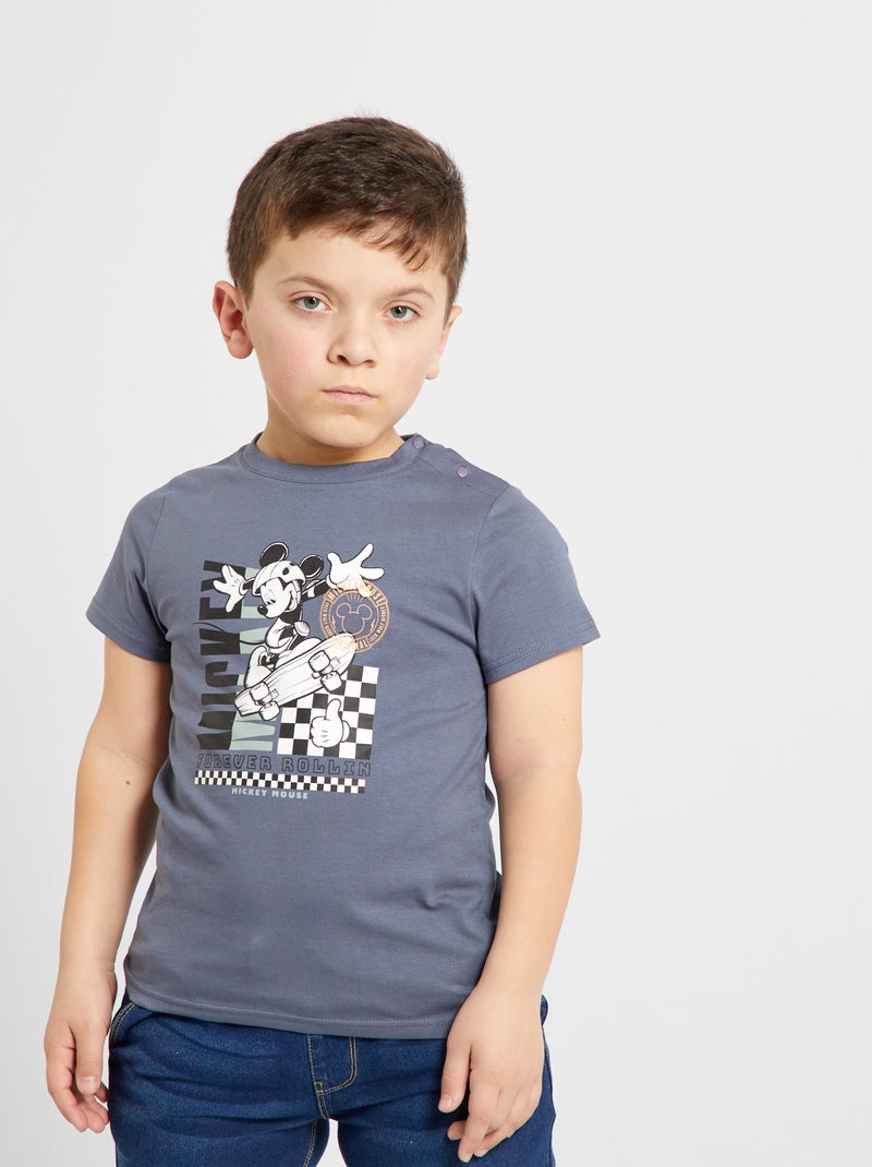 T-shirt 'Mickey' de gola redonda CINZA - Kiabi