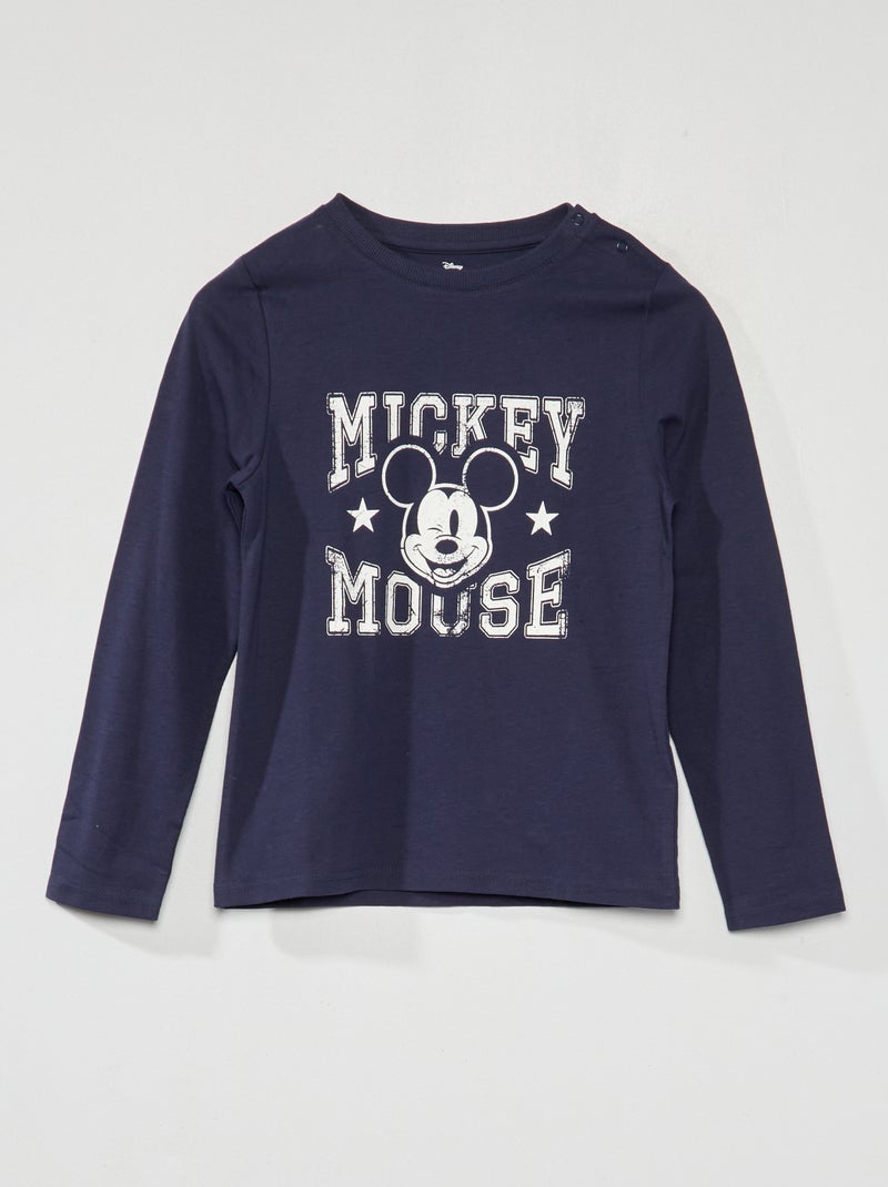 T-shirt 'Mickey' de manga comprida - So Easy BRANCO - Kiabi