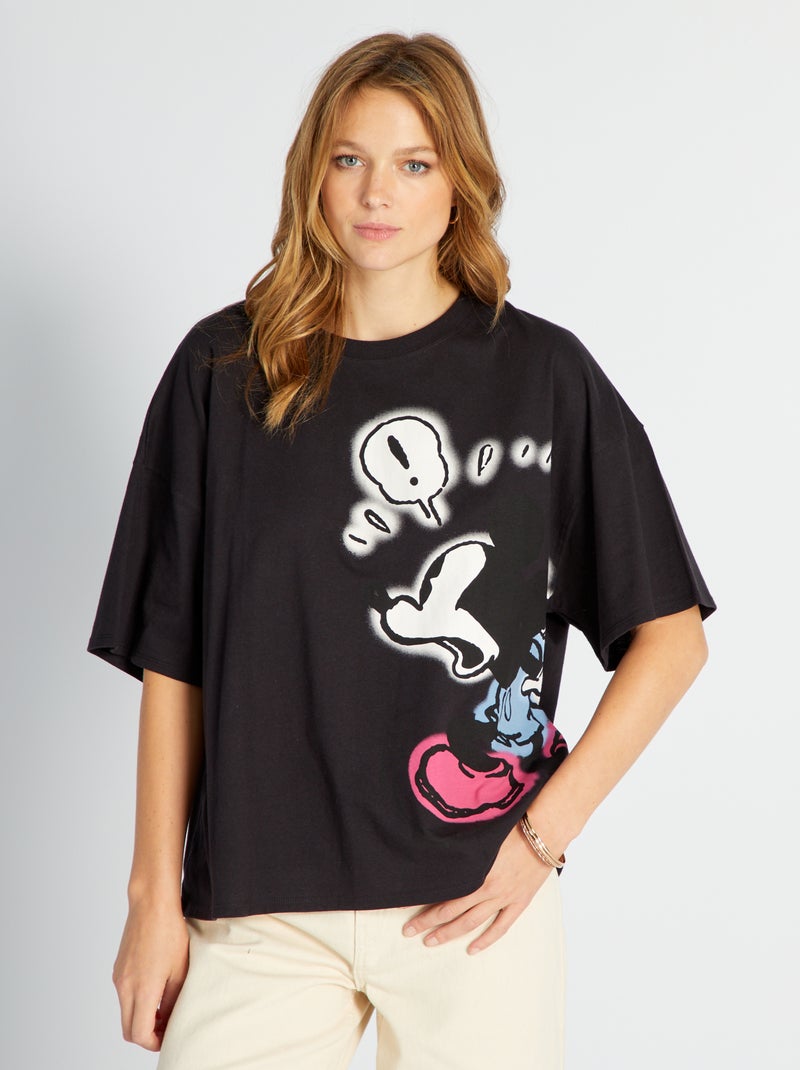 T-shirt 'Mickey' de manga curta PRETO - Kiabi