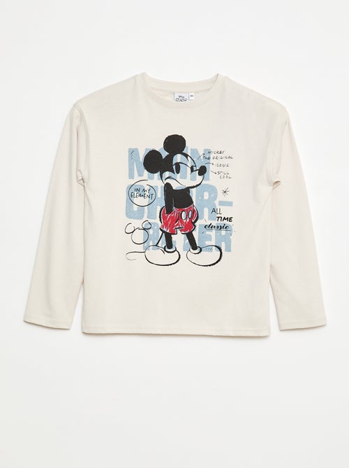T-shirt 'Mickey' 'Disney' de manga comprida - Kiabi