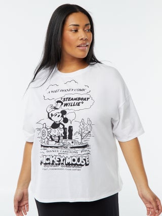T-shirt 'Mickey' 'Disney' de manga curta estampada
