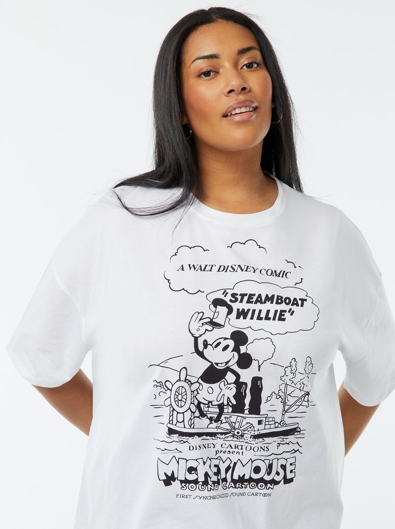 T-shirt 'Mickey' 'Disney' de manga curta estampada Branco - Kiabi