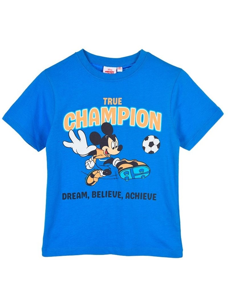 T-shirt mickey mouse menino | licença oficial Azul - Kiabi