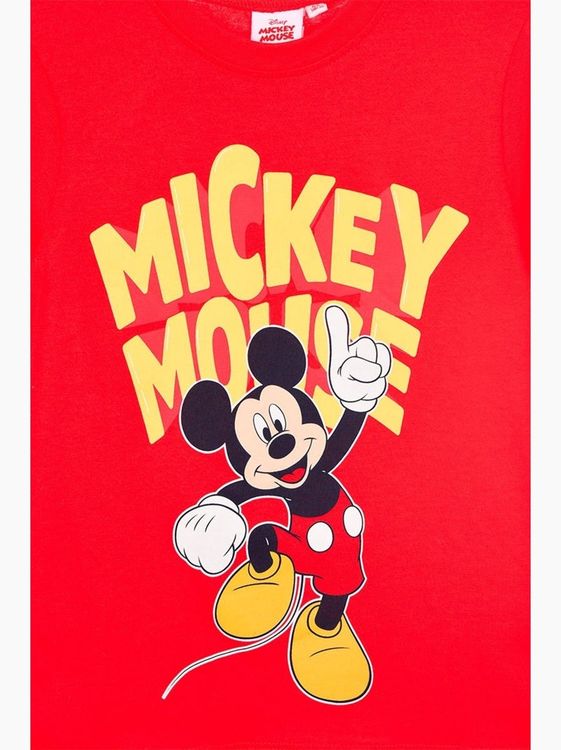 T-shirt mickey mouse menino | licença oficial Vermelho - Kiabi