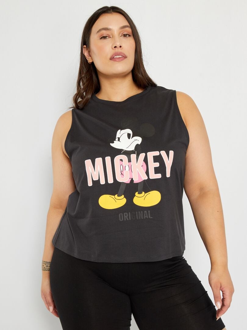 T-shirt 'Mickey' sem mangas PRETO - Kiabi