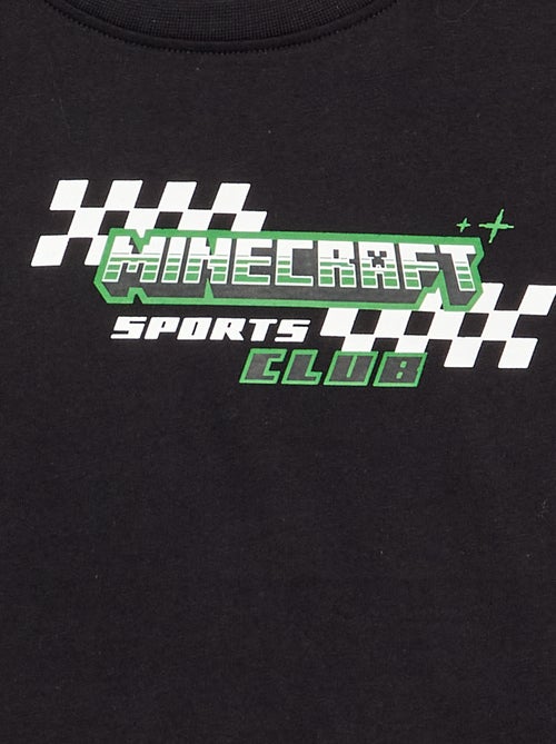 T-shirt 'Minecraft' com estampados e mangas contrastantes - Kiabi T-shirt 'Minecraft' com estampados e mangas contrastantes - Kiabi