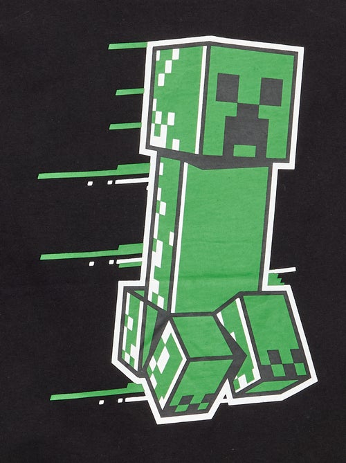 T-shirt 'Minecraft' com estampados e mangas contrastantes - Kiabi T-shirt 'Minecraft' com estampados e mangas contrastantes - Kiabi