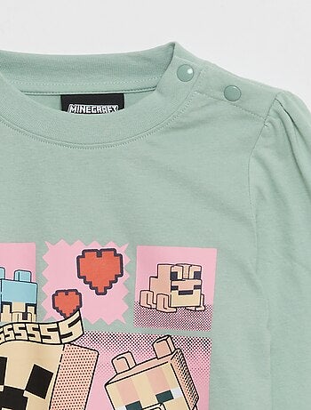 T-shirt 'Minecraft' de manga comprida - coleção fácil de vestir