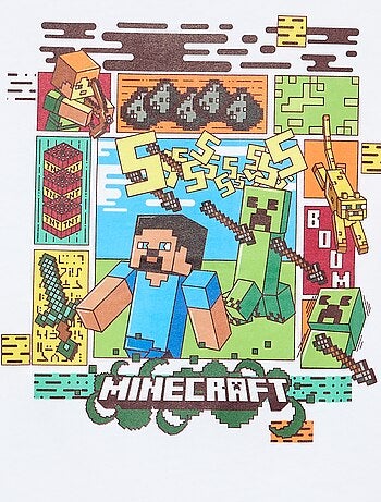 T-shirt 'Minecraft' de manga curta