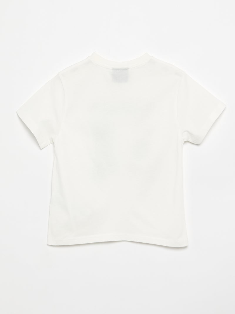T-shirt 'Minecraft' de manga curta Branco - Kiabi