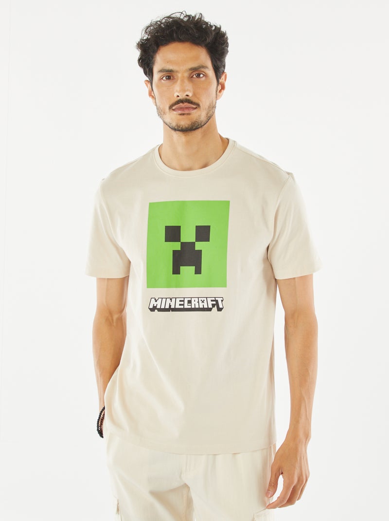 T-shirt 'Minecraft' de manga curta CINZA - Kiabi