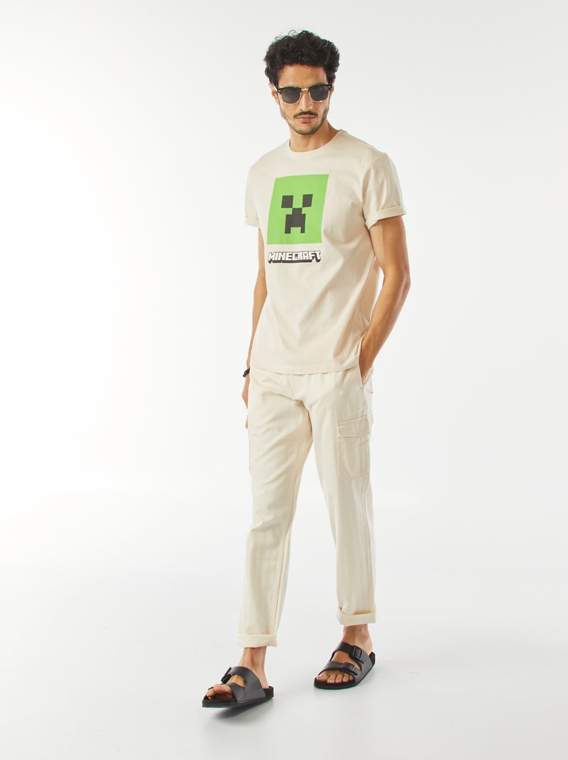 T-shirt 'Minecraft' de manga curta CINZA - Kiabi