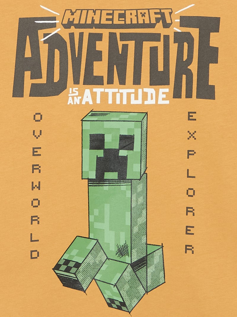 T-shirt 'Minecraft' de manga curta Mostarda - Kiabi