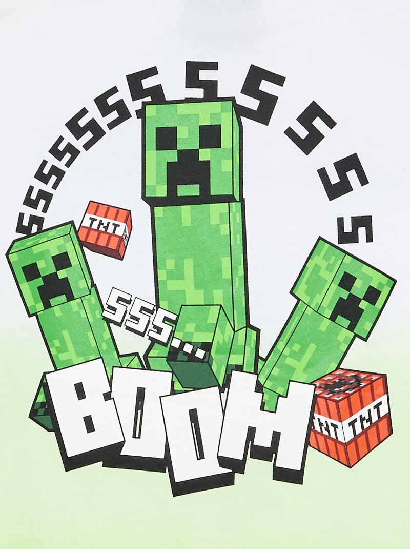 T-shirt 'Minecraft' de manga curta Verde - Kiabi